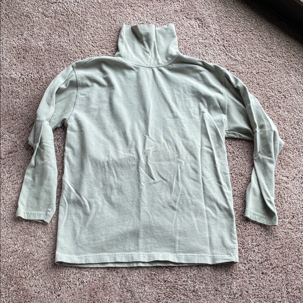 Light Green Turtleneck Long Sleeve Shirt, Country Seat Jeanswear